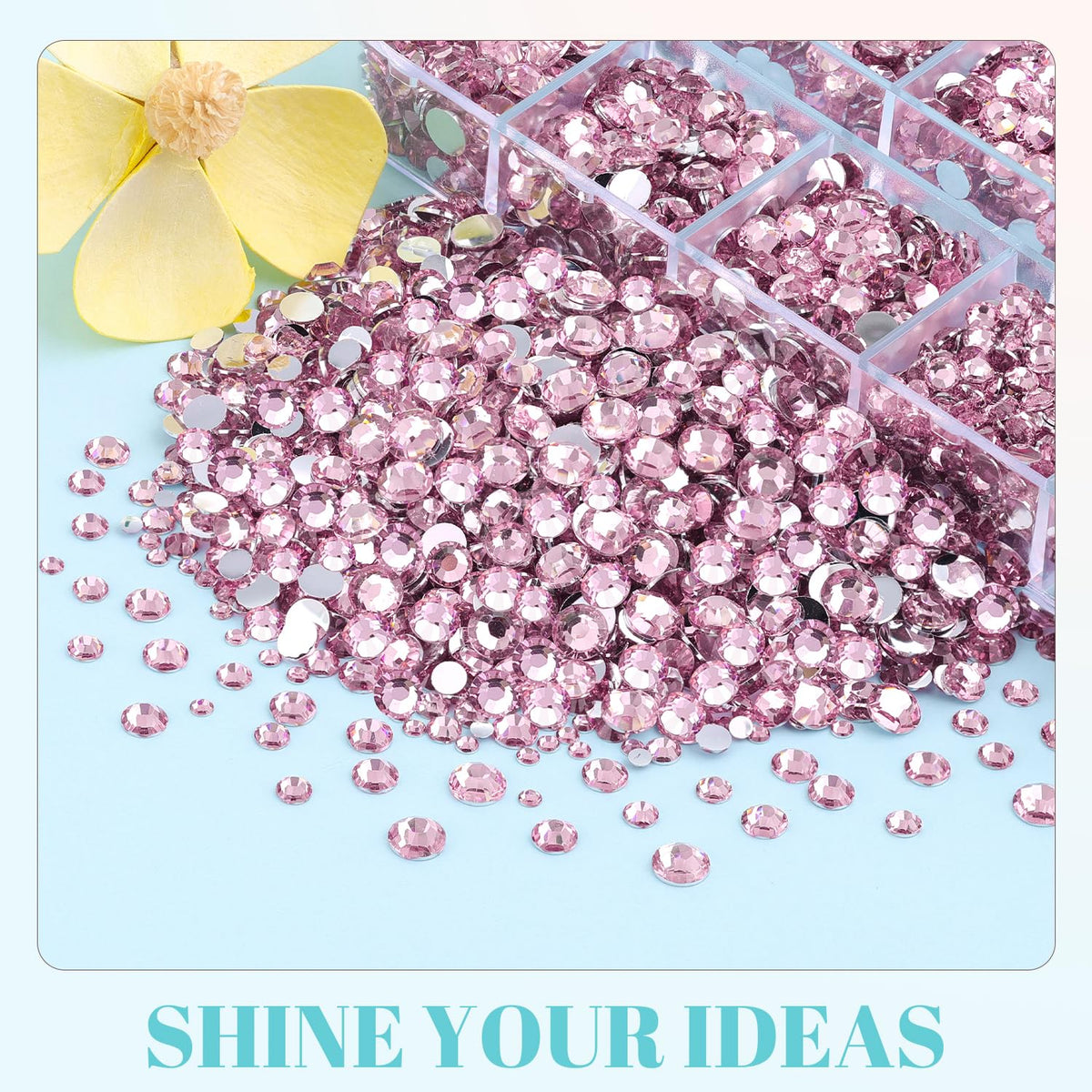 TINKRSTUFF rhinestones applied to a nail art design