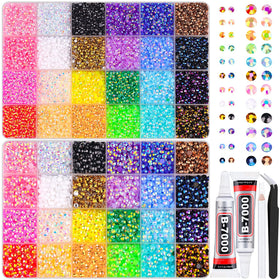 TINKRSTUFF Rhinestones Bedazzling Kit front view with storage boxes
