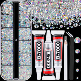 TINKRSTUFF Rhinestones Craft Kit front view with 12 grids