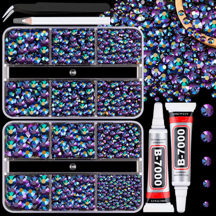 TINKRSTUFF Rhinestones Craft Kit front view with two boxes of flatback crystals