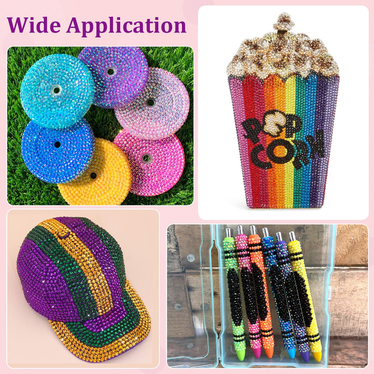 TINKRSTUFF rhinestones displayed in a craft setting