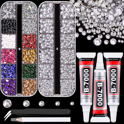 TINKRSTUFF rhinestones flatback crystals in two boxes with various sizes
