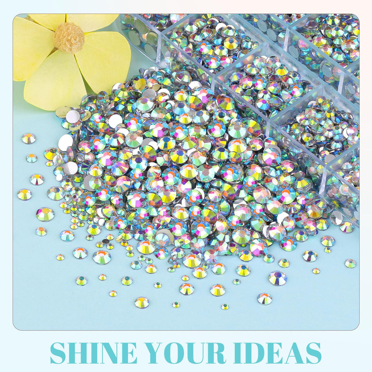 TINKRSTUFF rhinestones in a creative craft setup