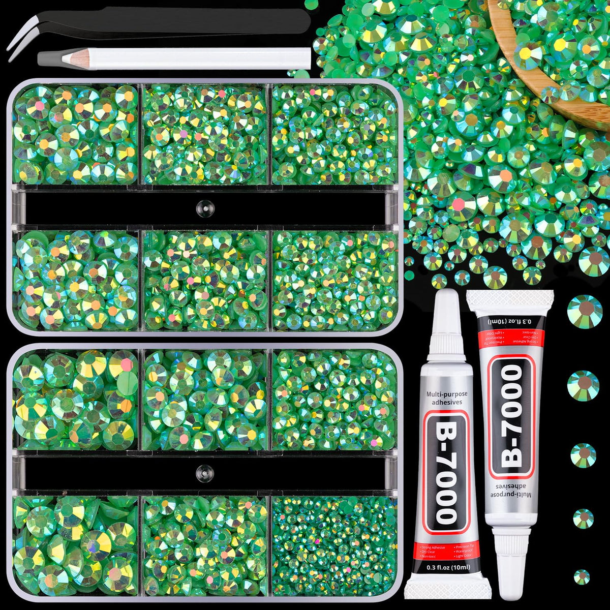 TINKRSTUFF Rhinestones Kit with two boxes and B7000 glue
