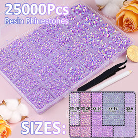 TINKRSTUFF rhinestones package with 24 grids and tweezers