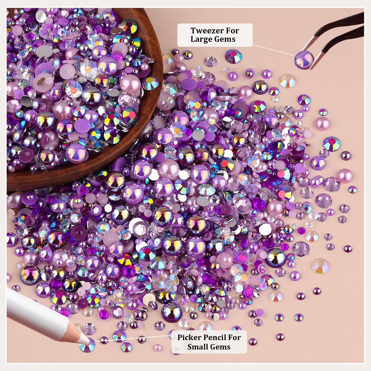 TINKRSTUFF rhinestones showing shiny AB surface
