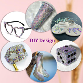 TINKRSTUFF rhinestones used on a decorated tumbler