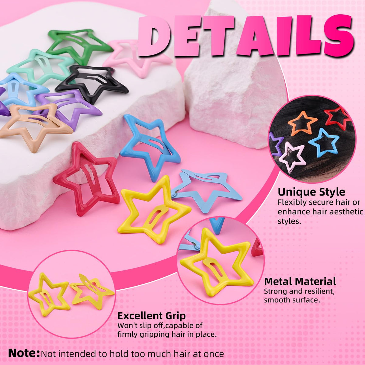 TINKRSTUFF star hair clips displayed in a decorative box