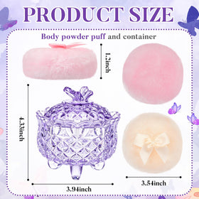 Tioncy crystal container for powder puffs