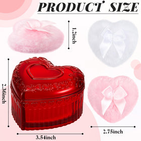 Tioncy crystal container holding two powder puffs