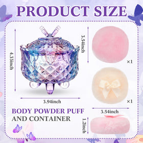 Tioncy glass powder puff container showcasing its elegant design