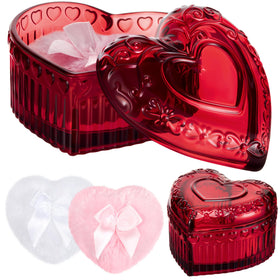 Tioncy Large Body Powder Puff Set with crystal container front view