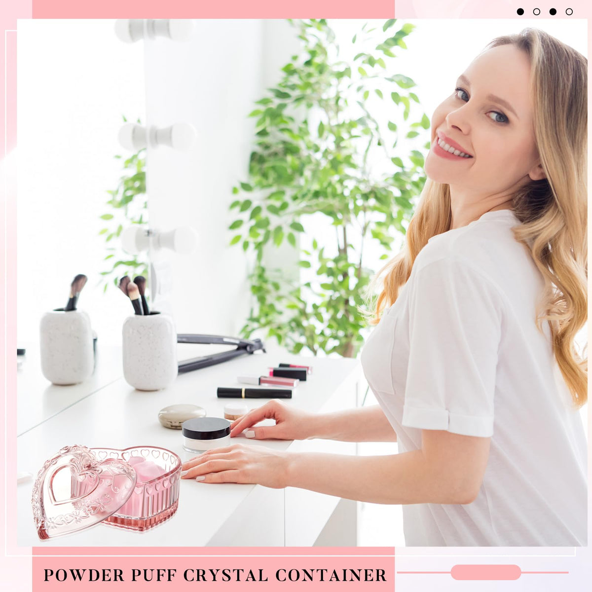Tioncy large powder puff set in elegant packaging
