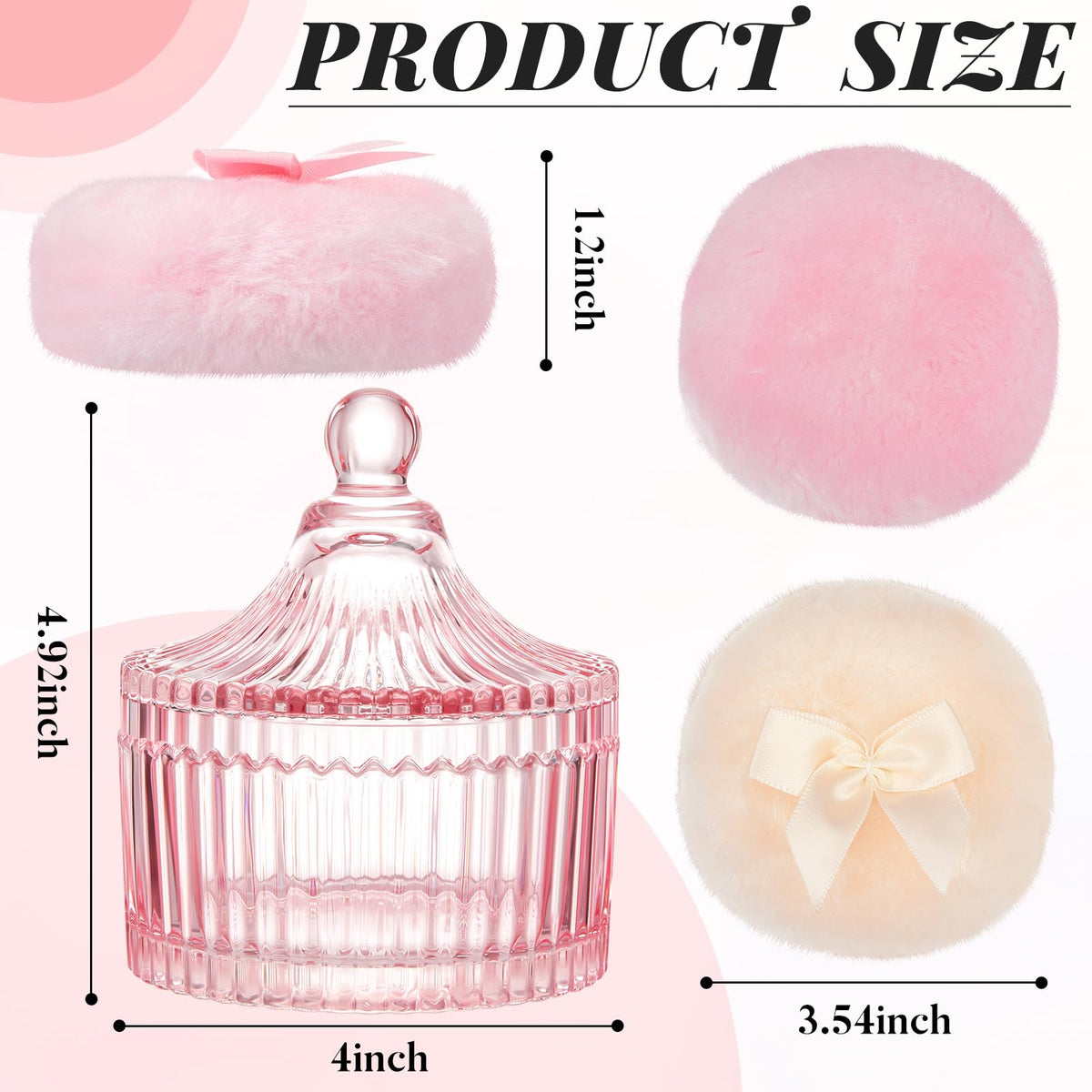 Tioncy powder puff container with two puffs inside