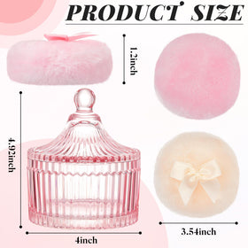 Tioncy powder puff container with two puffs inside