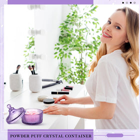 Tioncy powder puff set displayed on a vanity