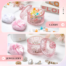 Tioncy powder puff set on a vanity table