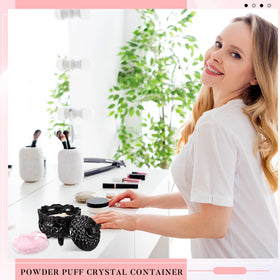 Tioncy powder puff set with elegant design on table