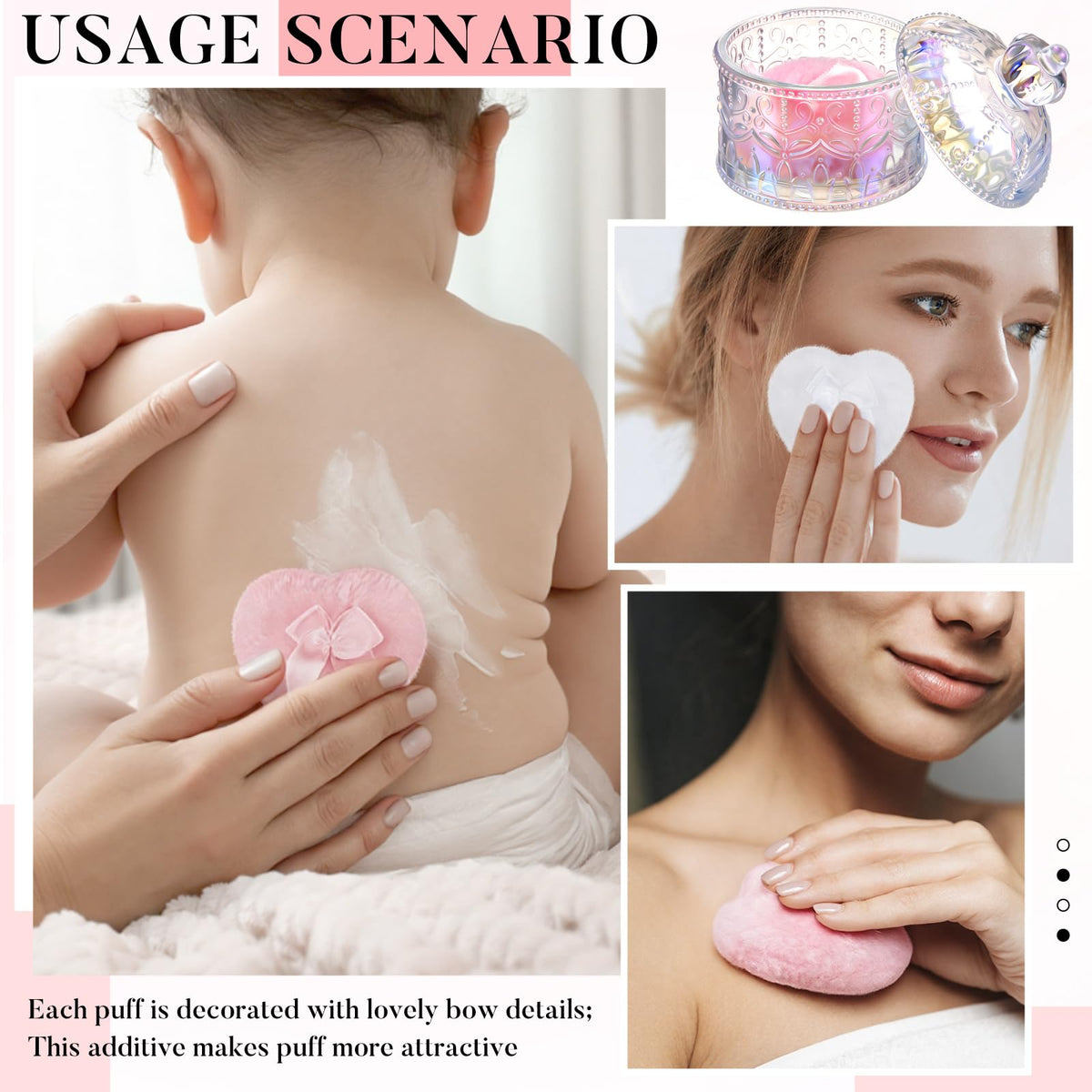 Tioncy powder puff set with packaging details