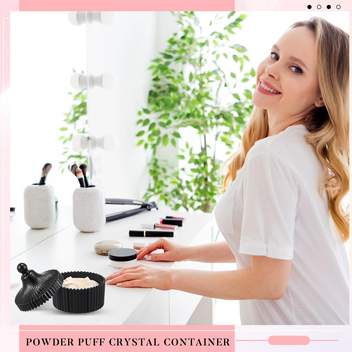Tioncy powder puff set with packaging view