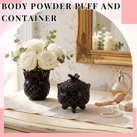 Tioncy powder puff with cute bow detail close-up