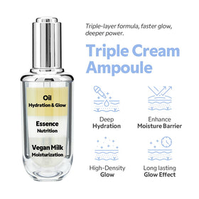 TIRTIR Ceramic Milk Ampoule displayed with natural ingredients