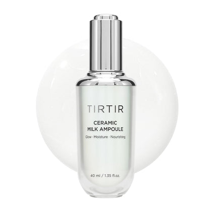 TIRTIR Ceramic Milk Ampoule front view with elegant packaging
