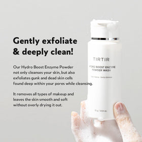 TIRTIR Hydro support Enzyme Cleansing Powder application on hand