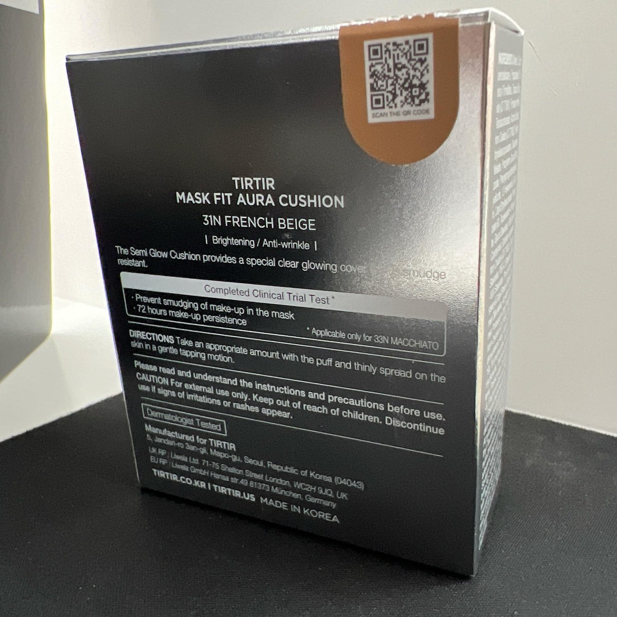 TIRTIR Mask Fit Aura Silver Cushion Foundation lifestyle scene on vanity