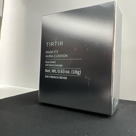 TIRTIR Mask Fit Aura Silver Cushion Foundation with makeup brushes