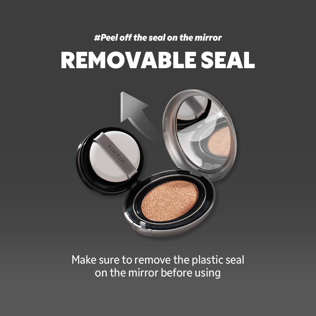 TIRTIR Mask Fit Aura Silver Cushion Foundation with makeup tools