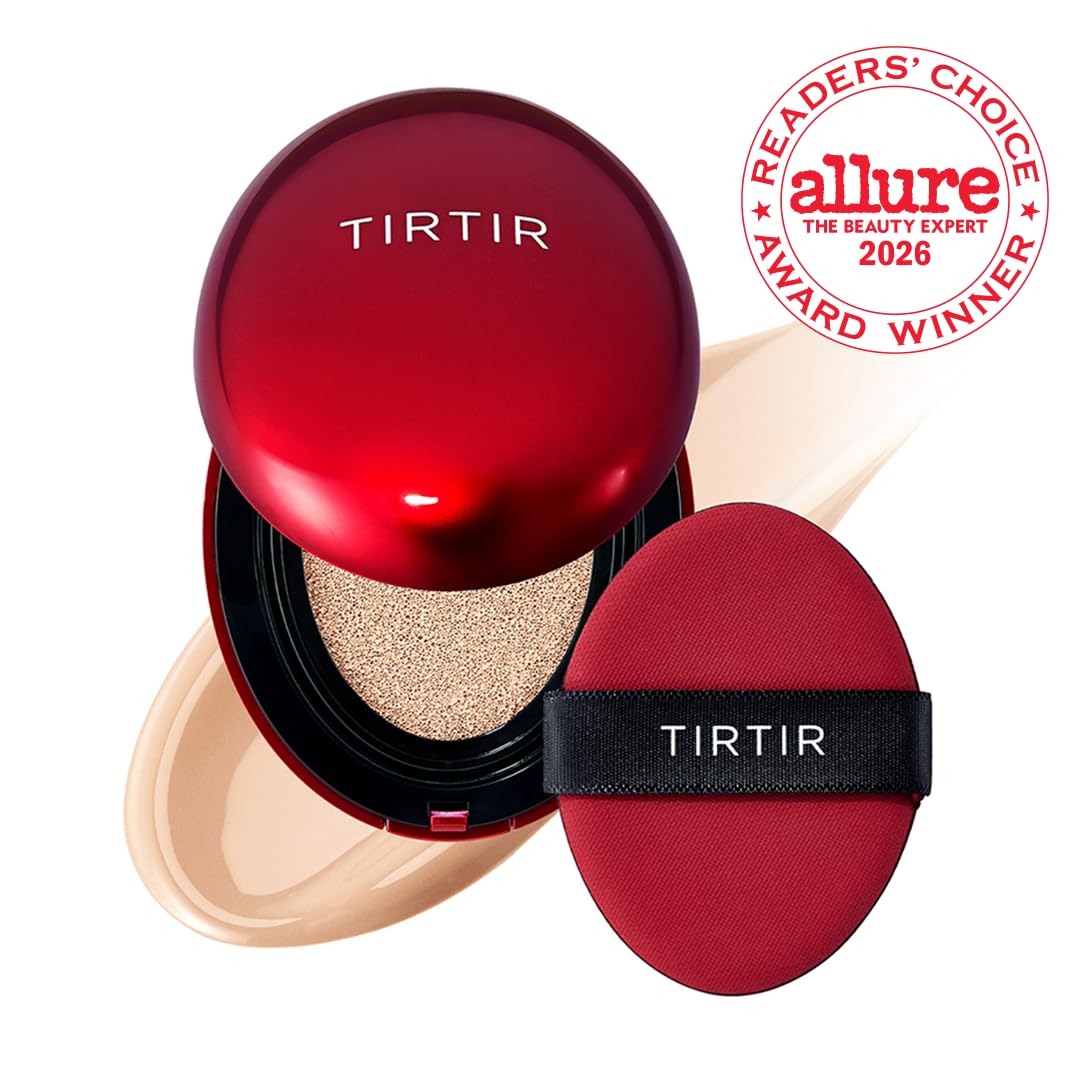 TIRTIR Mask Fit Red Cushion Foundation open showing cushion applicator