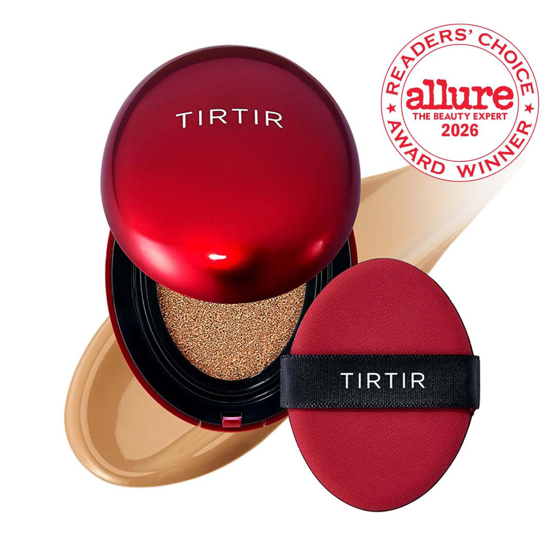 TIRTIR Mask Fit Red Cushion Foundation open with cushion applicator
