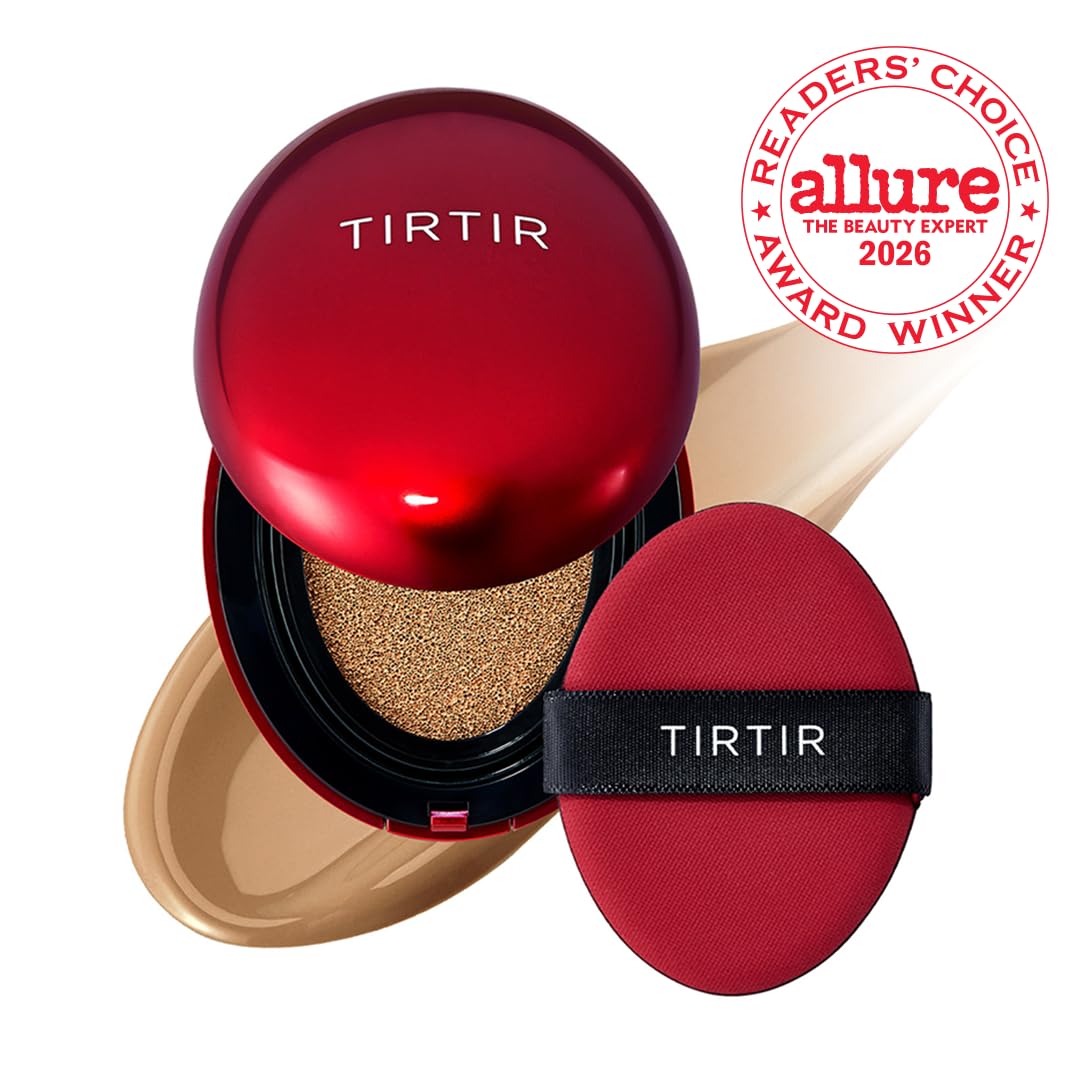 TIRTIR Mask Fit Red Cushion Foundation open with sponge applicator