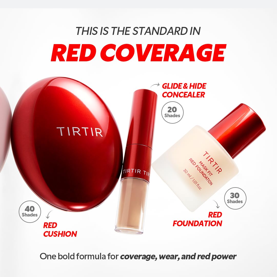 TIRTIR Mask Fit Red Foundation in makeup setup