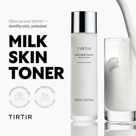TIRTIR Milk Skin Rice Toner application on skin
