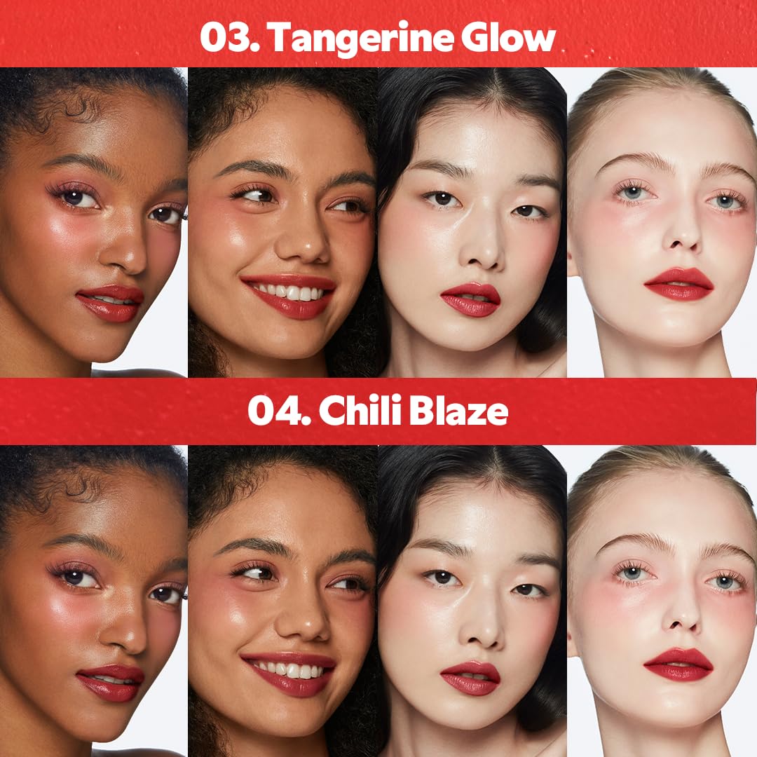 TIRTIR Mood Glider Lip & Blush Stick #02 Rose Drizzle applied on cheeks