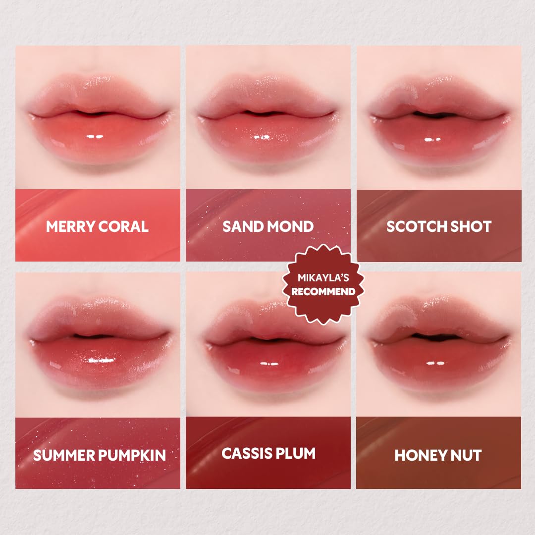 TIRTIR Waterism Tinted Lip Gloss #06 Honey Nut on lips