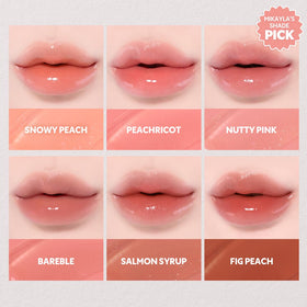 TIRTIR Waterism Tinted Lip Gloss #08 Summer Pumpkin on lips