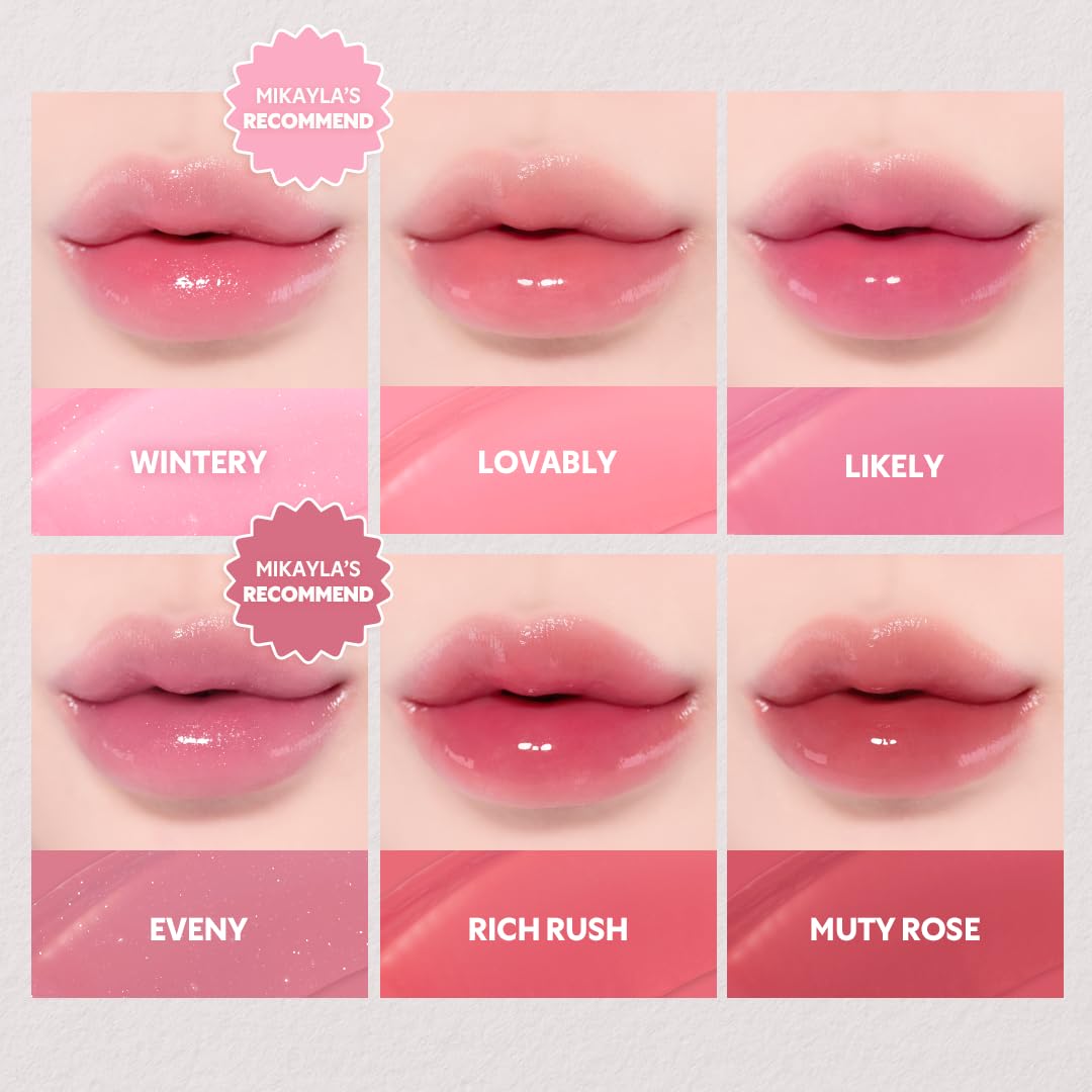 TIRTIR Waterism Tinted Lip Gloss #09 Salmon Syrup with other makeup products