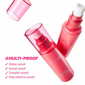 TIRTIR Waterproof Setting Spray mist application on skin