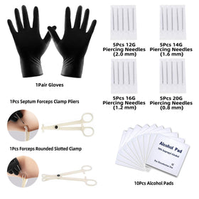 TKKUY piercing clamps and gloves included in the kit