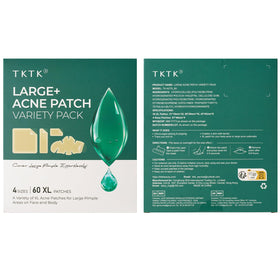 TKTK Large Hydrocolloid Pimple Patches showing application process