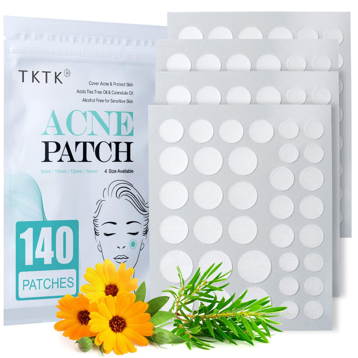 TKTK Pimple Patch Acne Patch front view with packaging