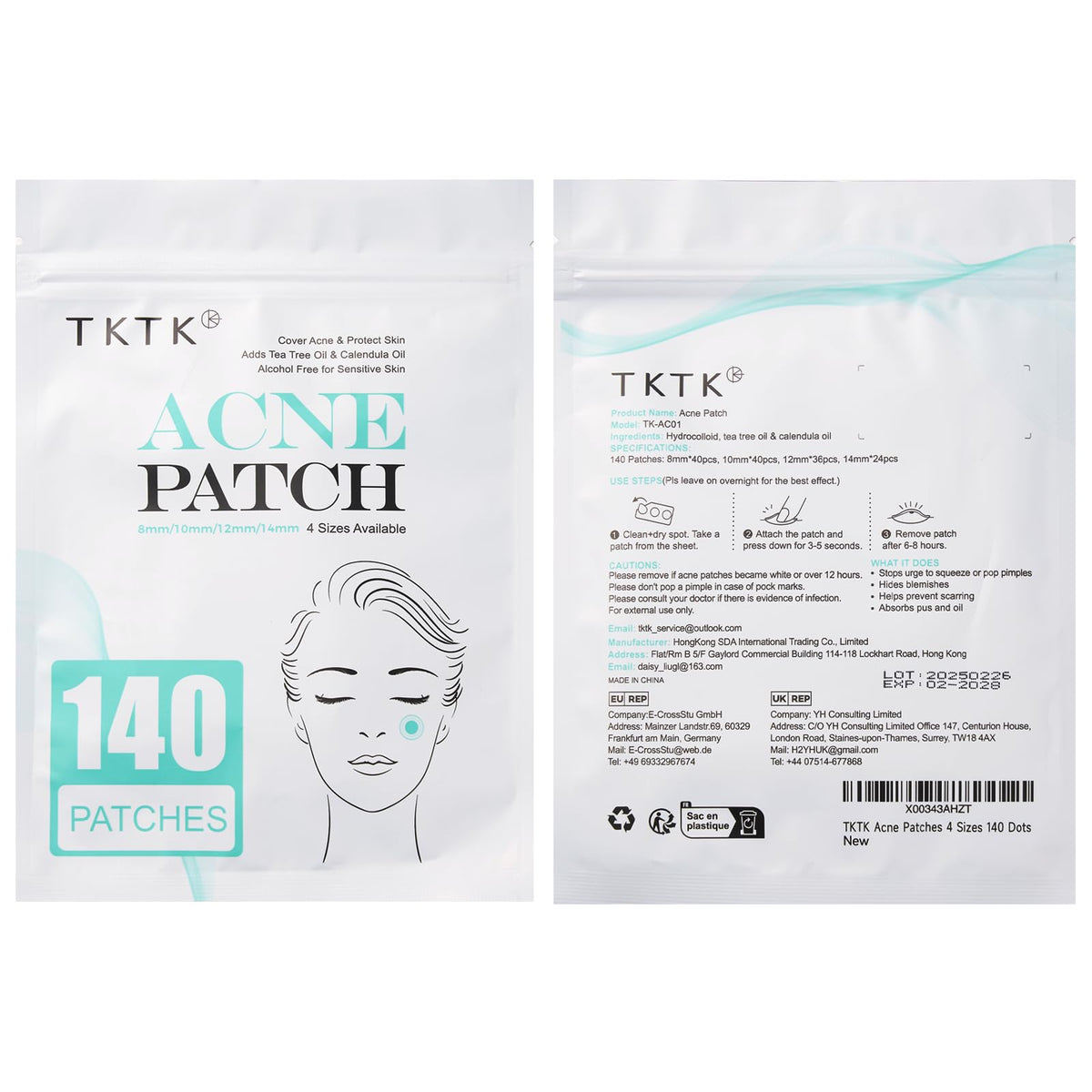 TKTK Pimple Patch displaying all four sizes together