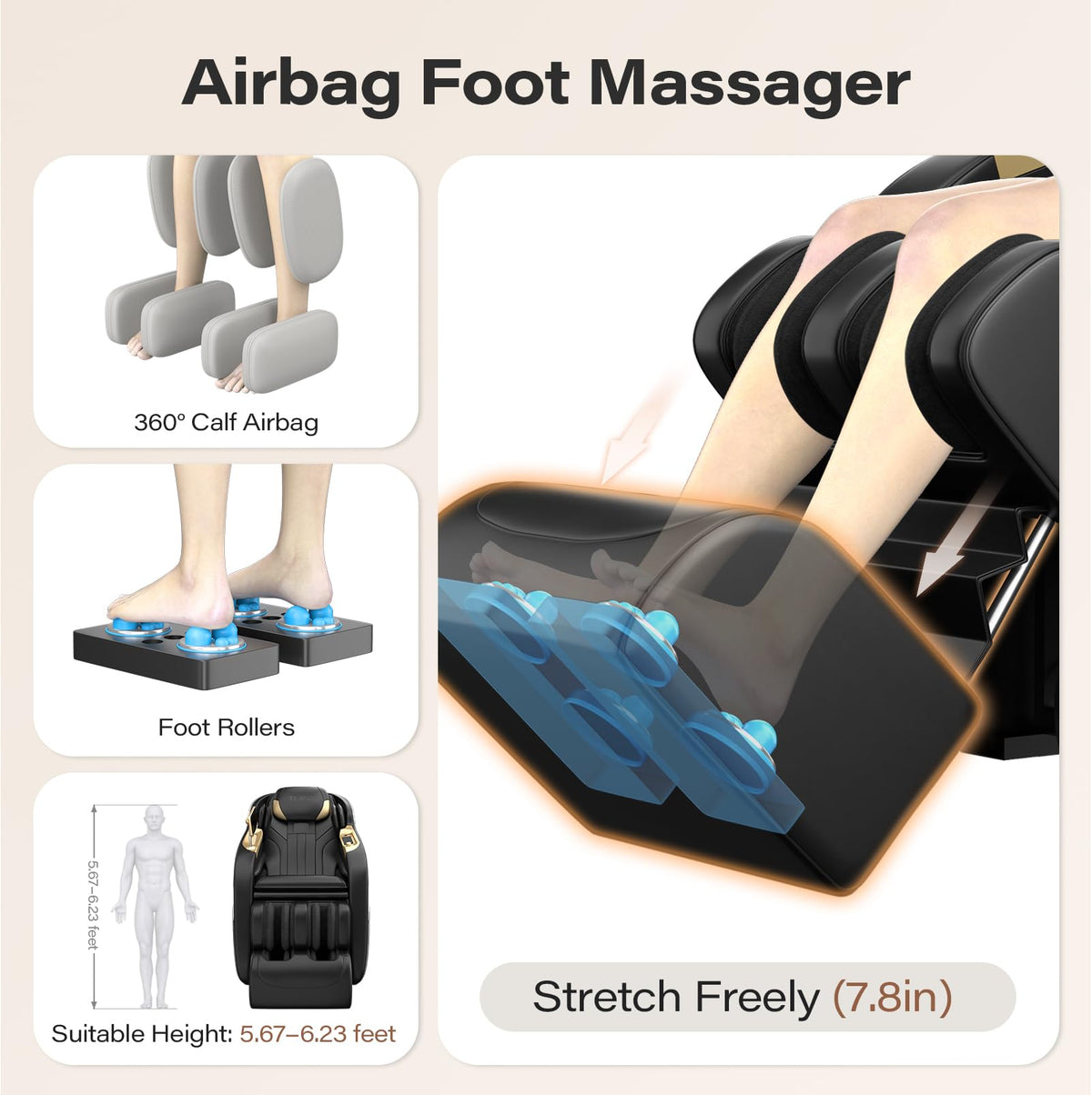 TLIFE Massage Chair control panel