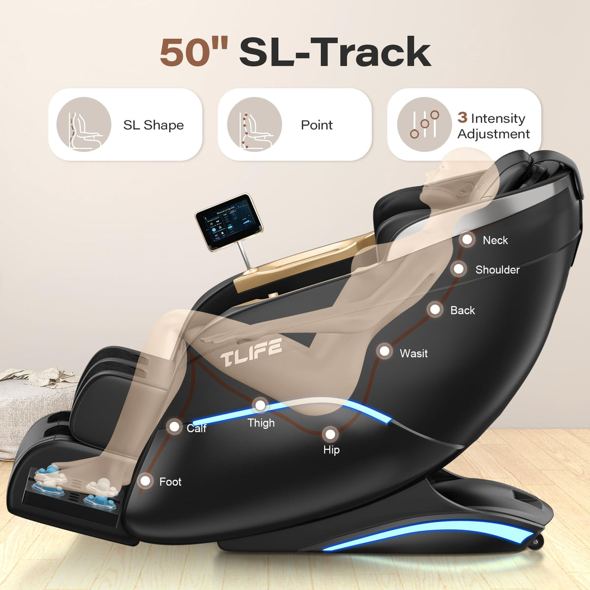 TLIFE Massage Chair in a modern living room