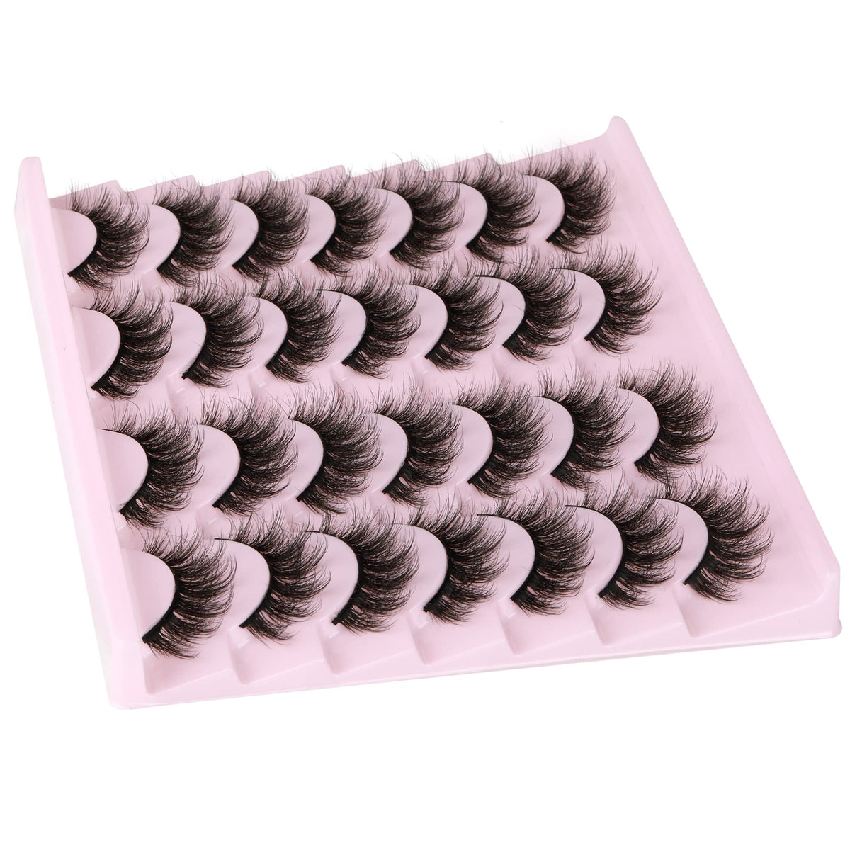 TNFVLONEINS 14 Pairs Wispy Mink Lashes with applicator