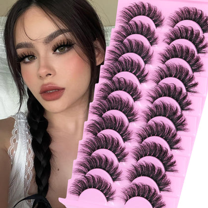 TNFVLONEINS 5D mink false eyelashes pack front view