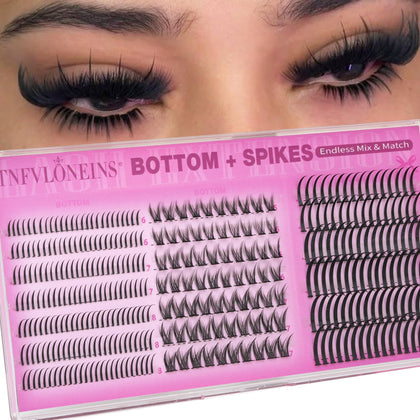TNFVLONEINS Bottom Lash Clusters front view with packaging